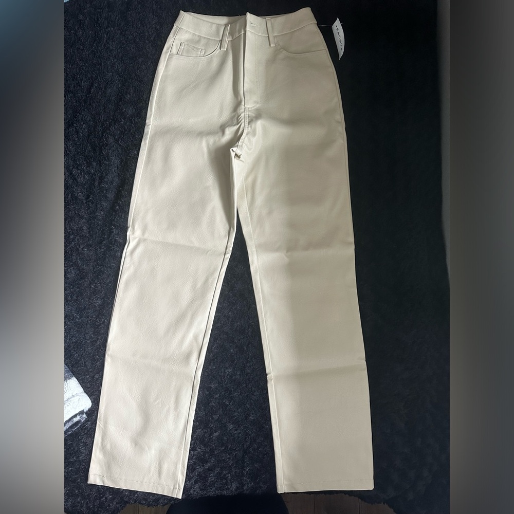 Kendall and Kylie straight leg leather pants